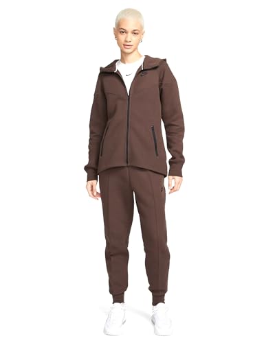 Nike Sportswear Tech Fleece Women’s Mid-Rise Joggers (US, Alpha, Large, Regular, Regular, Baroque Brown/Black)