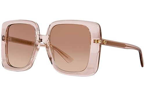 Gucci GG1314S 005 Beige/Brown Mirrored Oversized Square Women’s 55mm Sunglasses