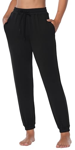 Sunzel Jogger Pants for Women with Pockets, High Waisted Sweatpants Athletic Tapered Cinch Bottom with Elastic Drawstring