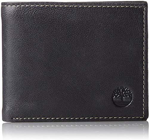 Timberland Men’s Leather Wallet with Attached Flip Pocket